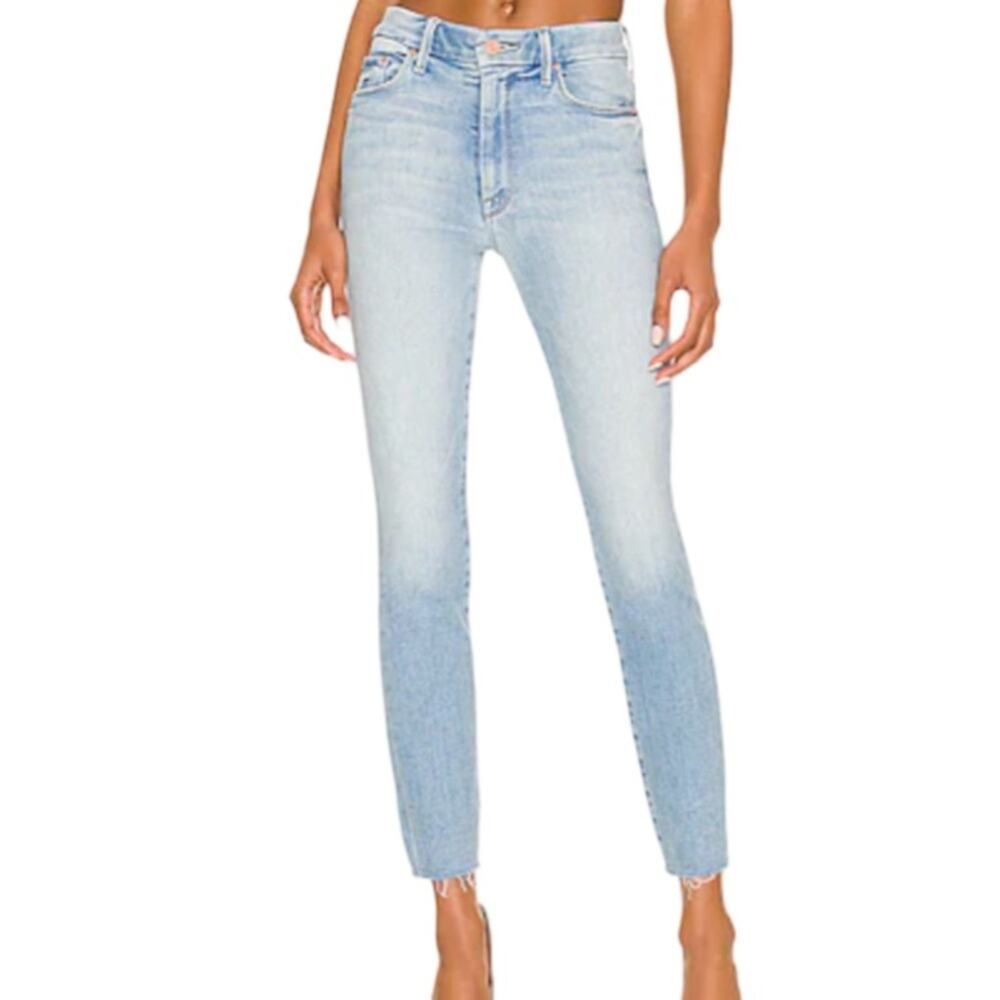 MOTHER High Waisted Looker Ankle Fray - Au Revoir 30